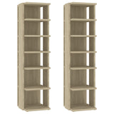 Scarpiere 2 pz Rovere sonoma 25x27x102 cm