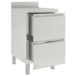 Mobiletti da Cucina Commerciale a 2 Cassetti 2 pz Acciaio Inox