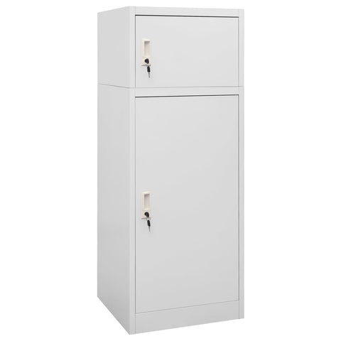 Armadietto per Sella Grigio Chiaro 53x53x140 cm in Acciaio