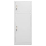Armadietto per Sella Grigio Chiaro 53x53x140 cm in Acciaio