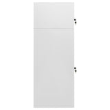 Armadietto per Sella Grigio Chiaro 53x53x140 cm in Acciaio