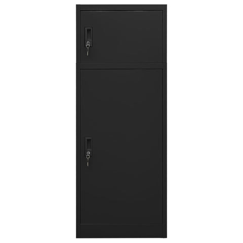 Armadietto per Sella Nero 53x53x140 cm in Acciaio