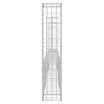 Cesto Gabbione a U con 3 Pali in Ferro 260x20x100 cm