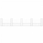 Cesto Gabbione a U con 5 Pali in Ferro 500x20x100 cm