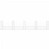 Cesto Gabbione a U con 5 Pali in Ferro 500x20x100 cm