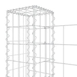 Cesto Gabbione a U con 5 Pali in Ferro 500x20x100 cm