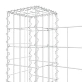 Cesto Gabbione a U con 5 Pali in Ferro 500x20x100 cm