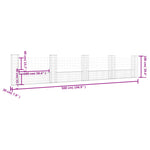 Cesto Gabbione a U con 5 Pali in Ferro 500x20x100 cm