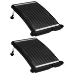 Pannelli Solari Termici Curvi per Piscina 2 pz 72,5x46 cm