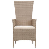 Set da Pranzo da Giardino 3 pz con Cuscini Beige
