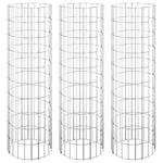 Fioriere Gabbione Circolare 3 pz in Acciaio Zincato 30x100 cm