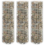 Fioriere Gabbione Circolare 3 pz in Acciaio Zincato 30x100 cm