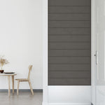 Pannelli Murali 12 pz Grigio Scuro 90x15 cm Velluto 1,62 m