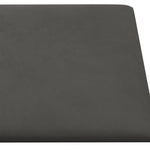 Pannelli Murali 12 pz Grigio Scuro 90x15 cm Velluto 1,62 m