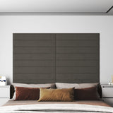 Pannelli Murali 12 pz Grigio Scuro 90x15 cm Velluto 1,62 m