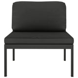 Set Divani da Giardino 4 pz con Cuscini in Alluminio Antracite