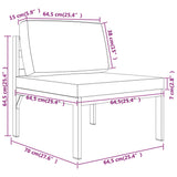 Set Divani da Giardino 4 pz con Cuscini in Alluminio Antracite