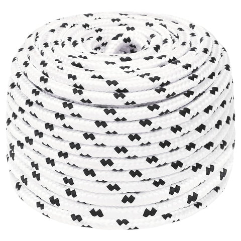 Corda Intrecciata per Barca Bianca 6 mm x 100 m Poliestere