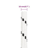 Corda Intrecciata per Barca Bianca 18 mm x 25 m Poliestere