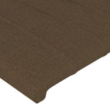 Testiera a LED Marrone Scuro 160x5x118/128 cm in Tessuto