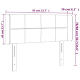 Testiera a LED Grigio Scuro 83x16x78/88 cm in Velluto