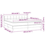 Giroletto a Molle con Materasso Tortora 200x200 cm in Tessuto