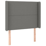 Giroletto a Molle con Materasso Grigio Scuro 90x200 cm Tessuto