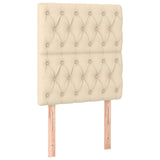 Letto a Molle con Materasso e LED Crema 80x200 cm in Tessuto