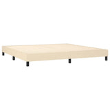 Giroletto a Molle con Materasso Crema 200x200 cm in Tessuto