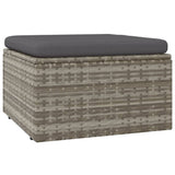 Set Divani da Giardino 8 pz con Cuscini in Polyrattan Grigio