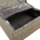 Set Divani da Giardino 8 pz con Cuscini in Polyrattan Grigio