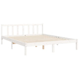 Giroletto con Testiera Bianco King Size in Legno Massello
