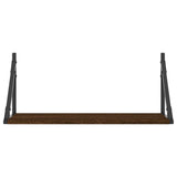 Mensole da Parete 2pz Rovere Marrone 60x25x25,5 cm Multistrato