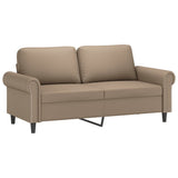 Set di Divani 2 pz con Cuscini Cappuccino in Similpelle