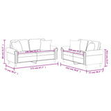 Set di Divani 2 pz con Cuscini Cappuccino in Similpelle