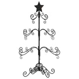 Albero di Natale Decorativo in Metallo Nero 90 cm