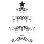 Albero di Natale Decorativo in Metallo Nero 90 cm