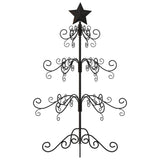 Albero di Natale Decorativo in Metallo Nero 90 cm