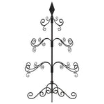 Albero di Natale Decorativo in Metallo Nero 90 cm