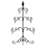 Albero di Natale Decorativo in Metallo Nero 90 cm