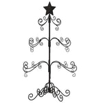 Albero di Natale Decorativo in Metallo Nero 90 cm