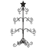 Albero di Natale Decorativo in Metallo Nero 90 cm