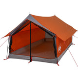 Tenda per 2 Persone Grigia Arancione 193x122x96cm Taffetà 185T