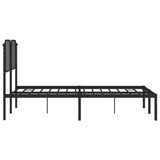 Giroletto con Testiera in Metallo Nero 140x190 cm